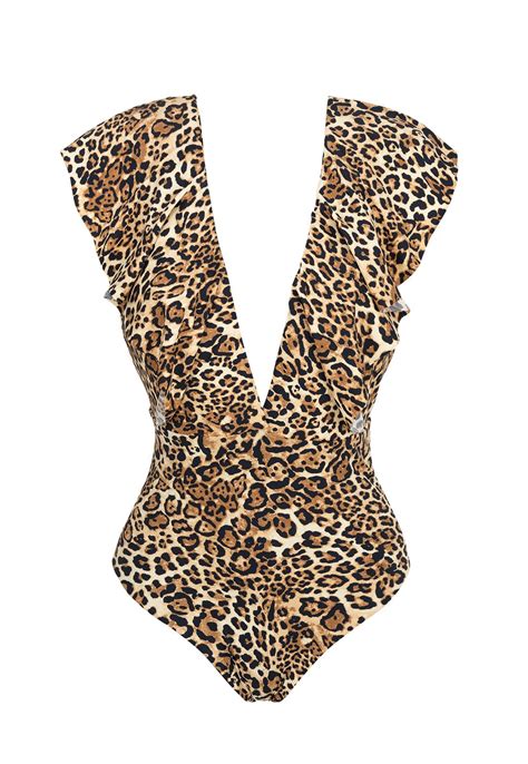 backless one piece swimsuit leopard.